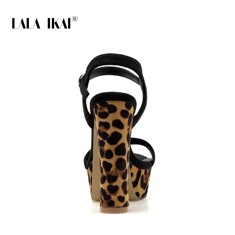 LALA IKAI/женские босоножки на очень высоком каблуке 12 см с пряжкой платформе