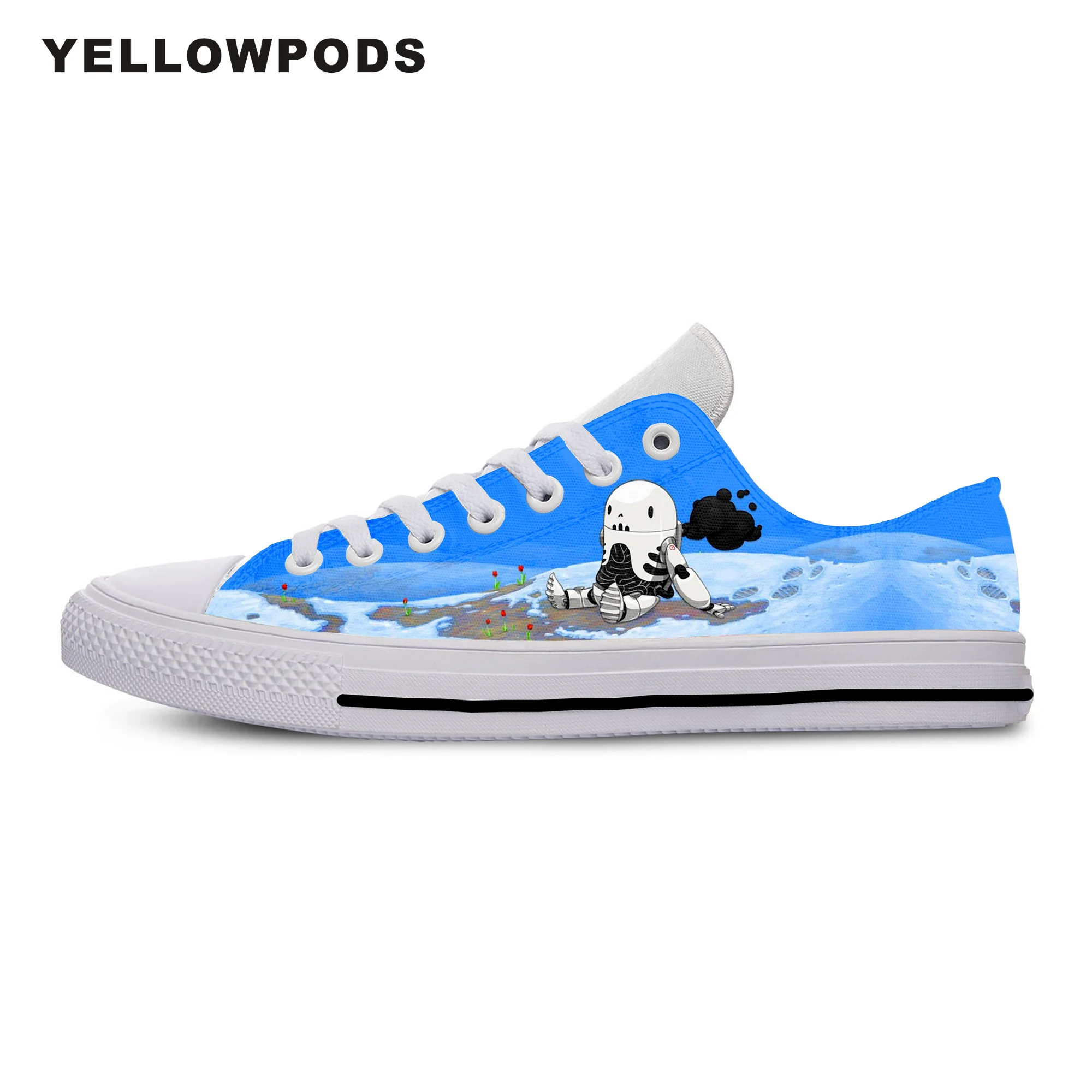 

New Canvas Men Casual Shoes Newest Casual David Lanham Funny High Quality Cartoon 3D Print Comfortable Low Off White Shoes Man