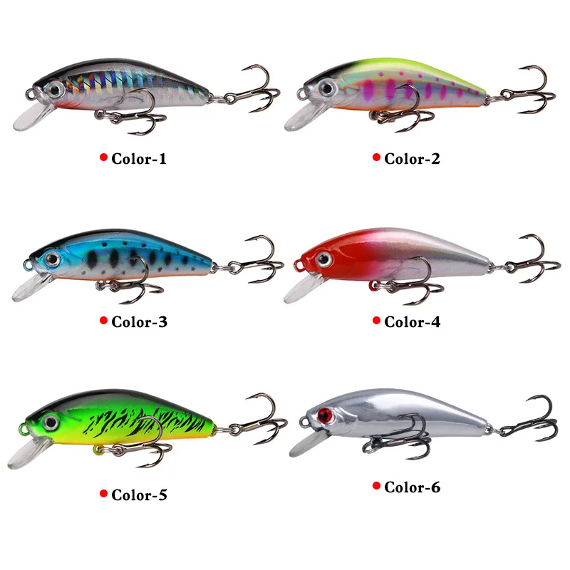 

1 Pcs Minnow Fishing Lure 55mm 6.7g 3D Eyes Crankbait Wobbler Artificial Plastic Hard Bait Fishing Tackle
