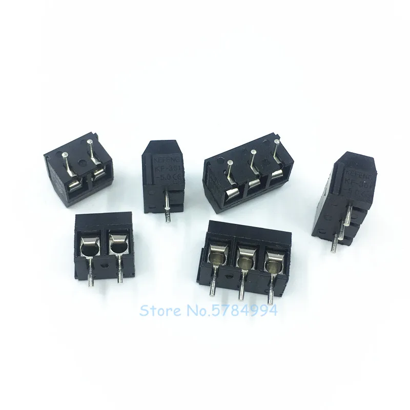 10 шт./лот KF301 5.0 2P 3P/4P 5 0 мм 2P3P4PIN винт PCB клеммный блок коннектор синий зеленый черный