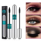 Тушь для ресниц 2 в 1 4D из шелкового волокна Водостойкая и легко сухая натуральная мягкая тушь для ресниц для макияжа черная густая косметика для ресниц