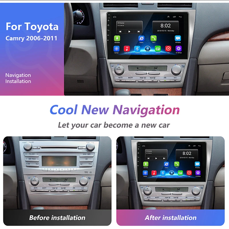 Автомобильный радиоприемник для Toyota Camry 40 2007-2011 мультимедийный плеер стерео