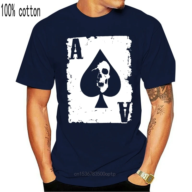

Новинка, страшные рубашки с принтом Ace Of Spades, игральные карты, страшный рок-топ, футболка, футболка, брендовая одежда, топы