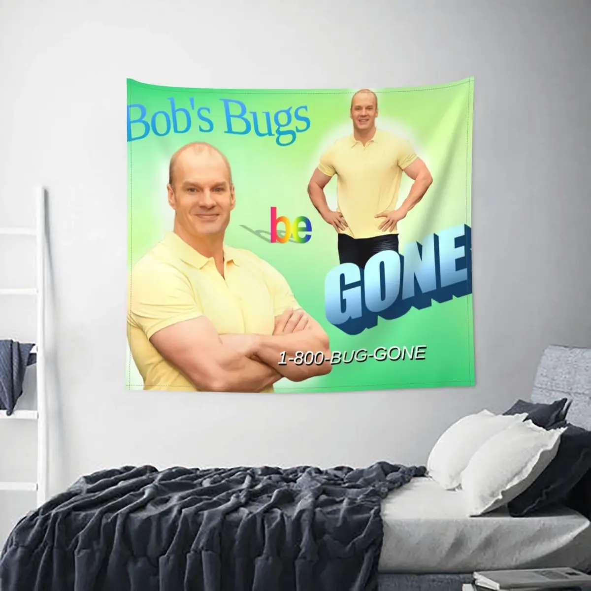 

Bob's Bugs Be Gone Tapestry Hippie Polyester Wall Hanging Wall Decor Background Cloth Witchcraft Wall Blanket