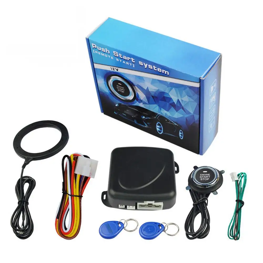 

12V Car One-key Start System KQS-Q4 RFID Car Mortise Lock Anti-theft Device One Button Start For Van Sedan Universal Accessory