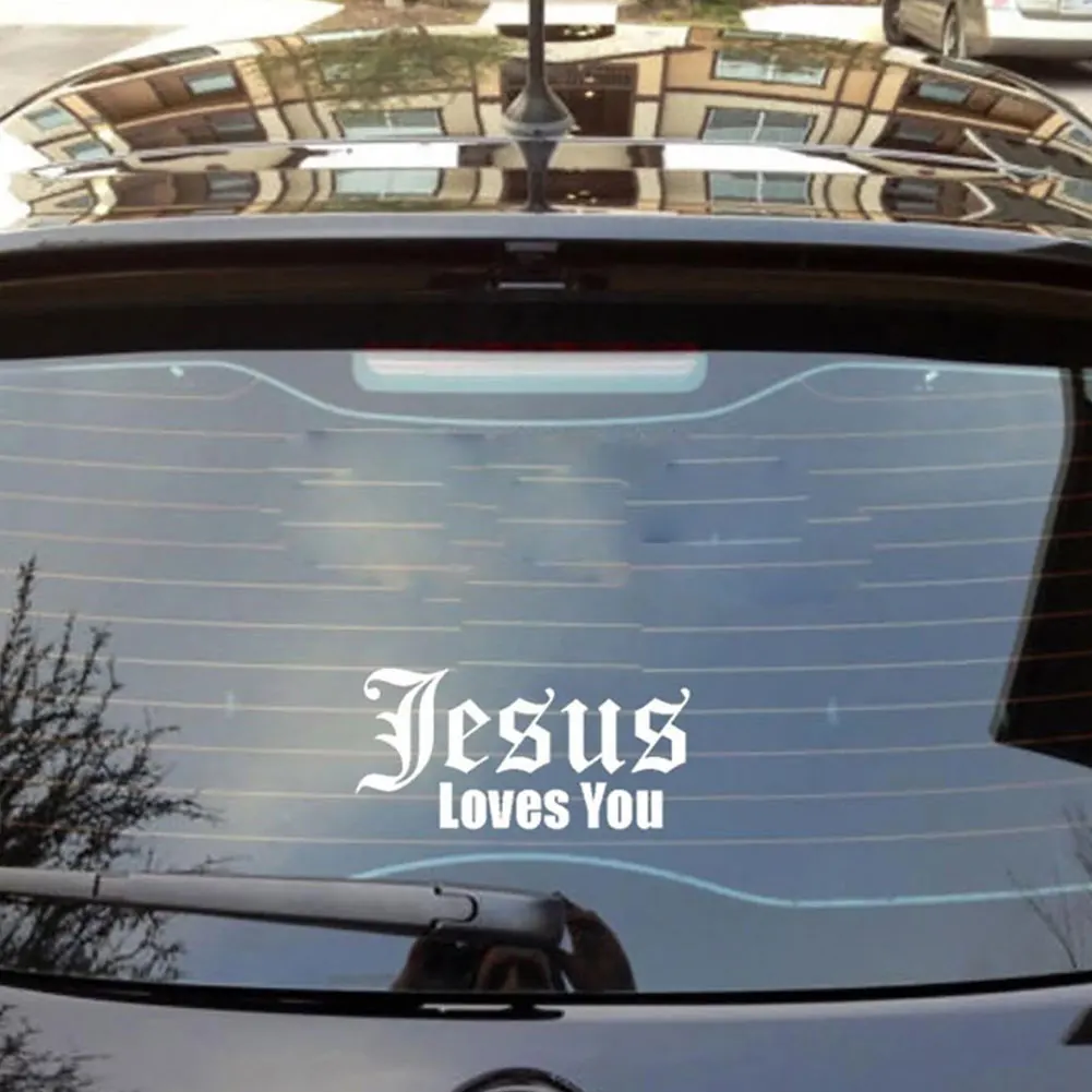 Jesus Love You Letters светоотражающие наклейки на окна автомобиля Декор внешние