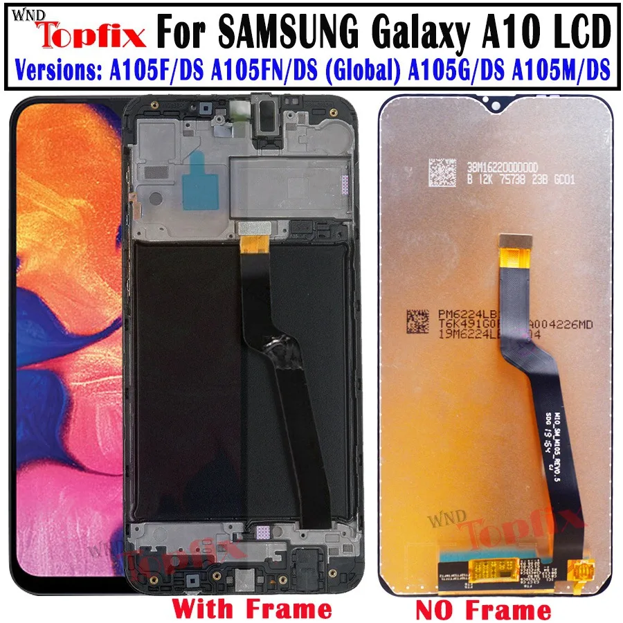 Дисплейный модуль ZHZ для Samsung Galaxy A10 A105 2019, с рамкой и без