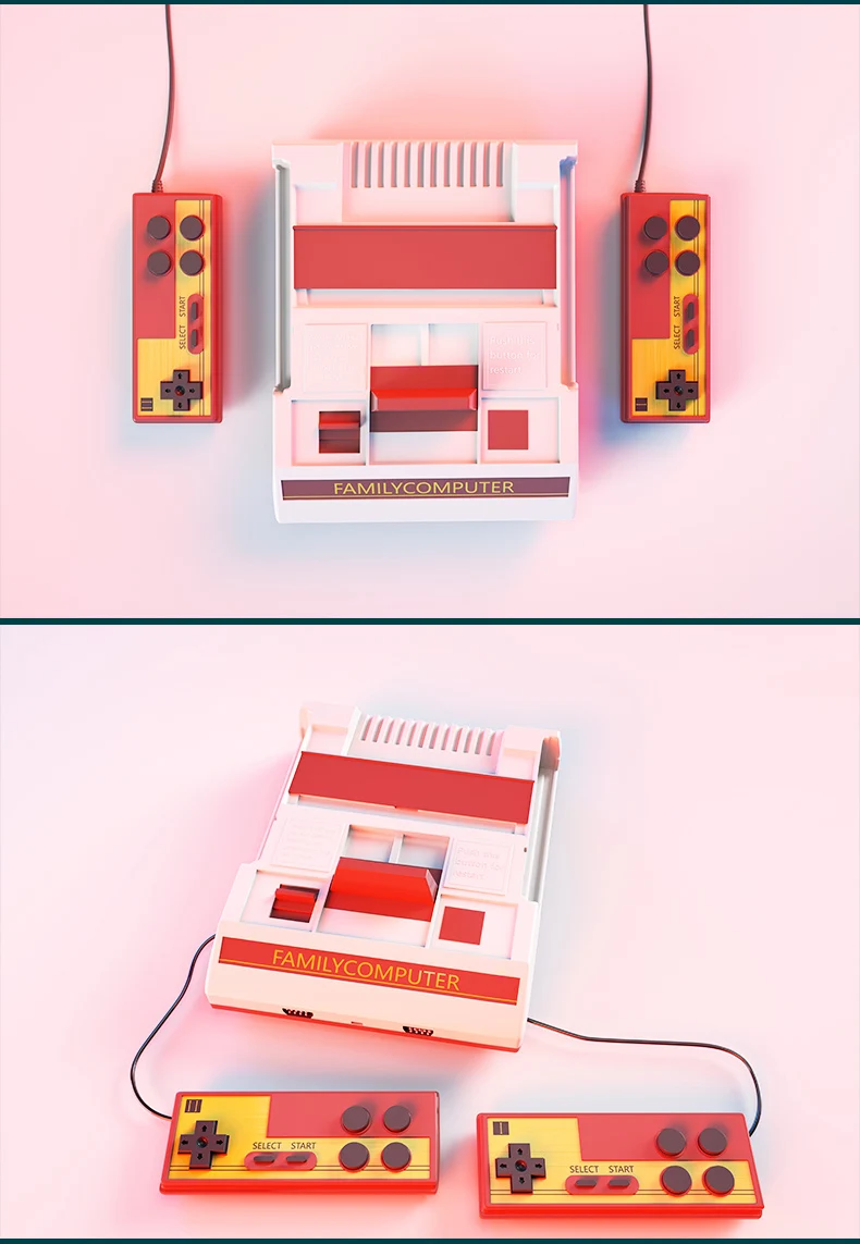 Компактная игровая консоль Coolbaby для NES красная белая домашняя AV Классическая с