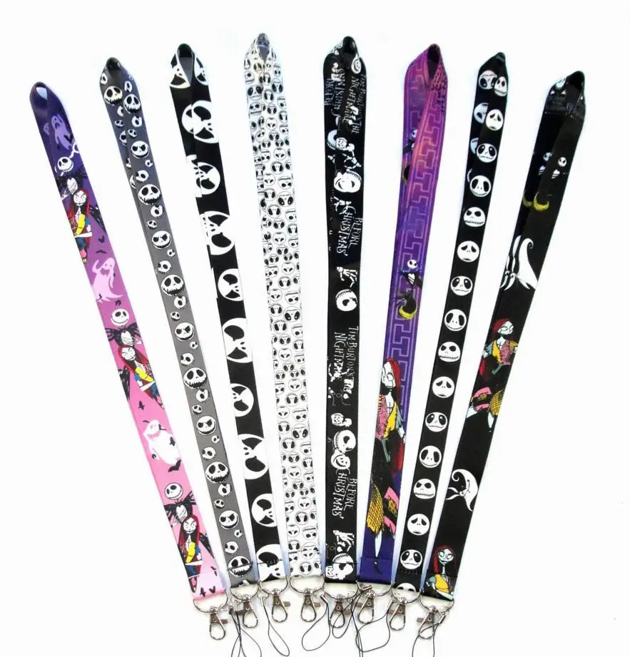 

Wholesale lot Cartoon Nightmare Before Christmas Phone key chain Neck Strap Keys Camera ID Card Lanyard Free Shipping P014