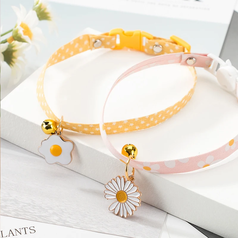 Регулируемый ошейник с подсолнухом и котом регулируемое ожерелье подвеской 17-33