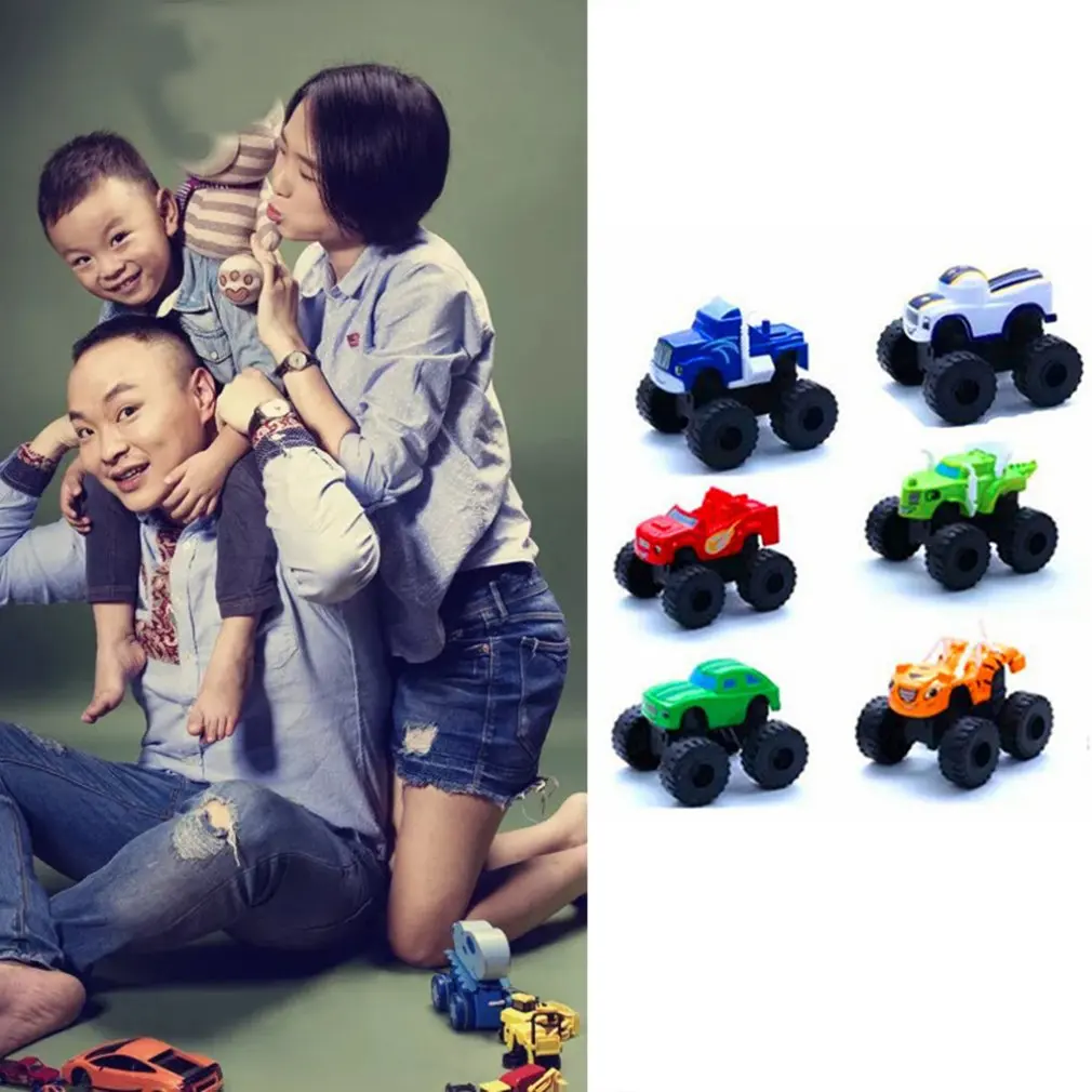 Машинка монстр 6 шт./лот машинка игрушки русский чудо дробилка грузовик
