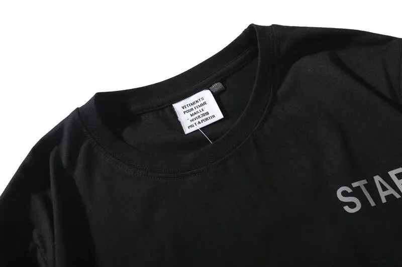 

18SS Reflector Vetements T Shirt Men Women 1:1 High Quality Reflective T Shirt Casual Summer Style Top Tees Vetements T Shirt