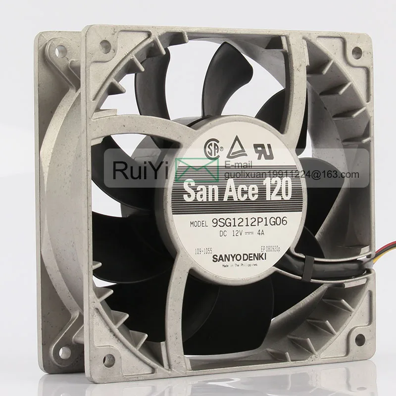 

Совершенно новый оригинальный 9SG1212P1G06 12038 Вентилятор охлаждения x 38 мм 12 см вентилятор 12 В 4 а объемный вентилятор высокого объема воздуха с 2 ...