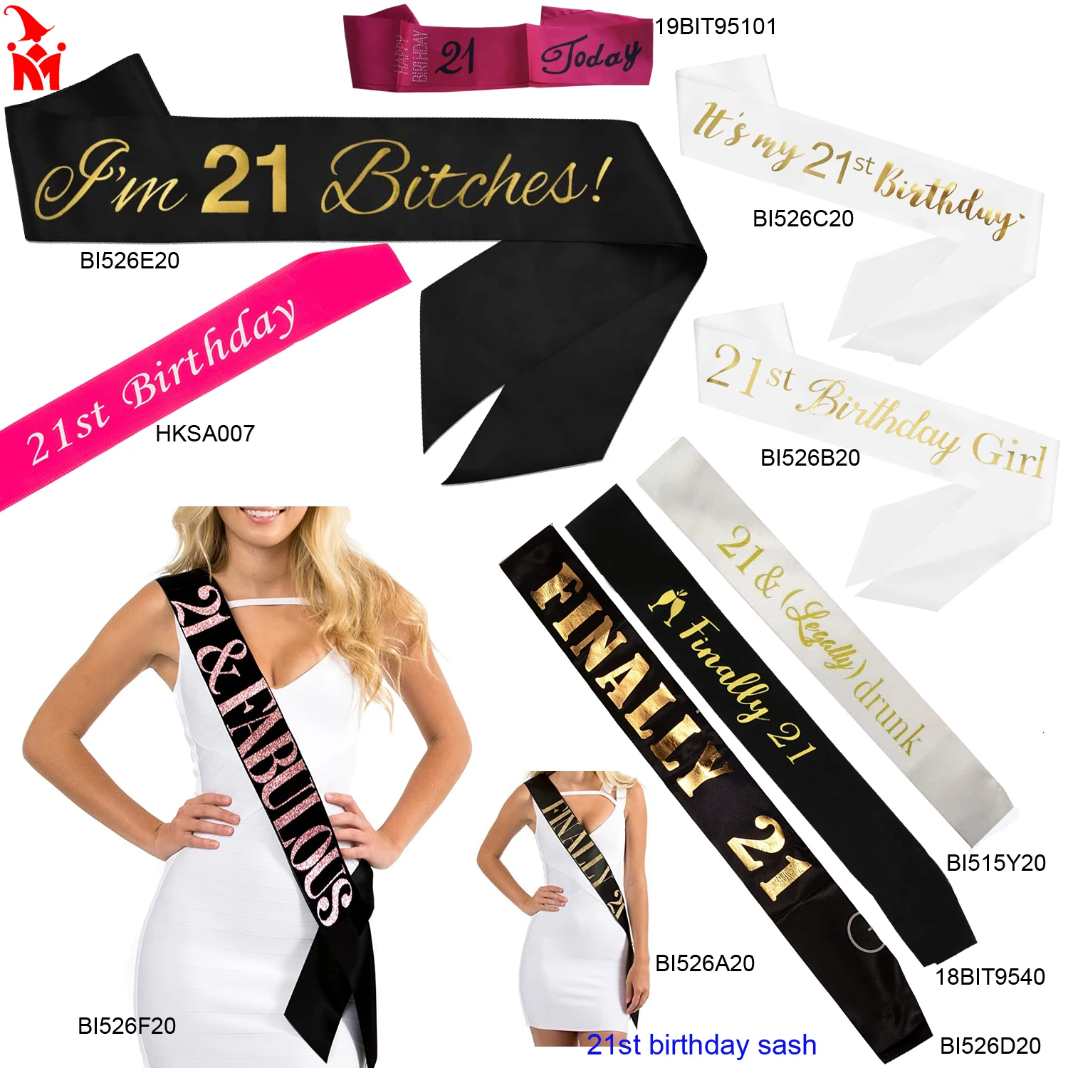 Блестящий атласный пояс для девочек на день рождения с 21 днем украшения