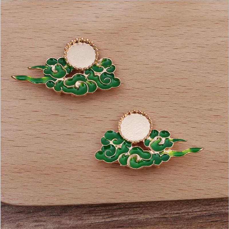 

SIXTY TOWFISH 3 Pairs Colourful Jewelry Accessories Alloy Material Size 37*21 mm Clouds