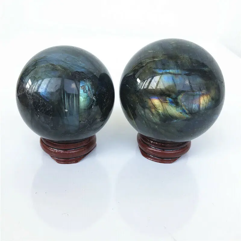 

Beautiful Color Natural Madagascar Natural Labradorite Quartz Crystal Sphere Ball Healing Crystal Gemstone 70-330 grams