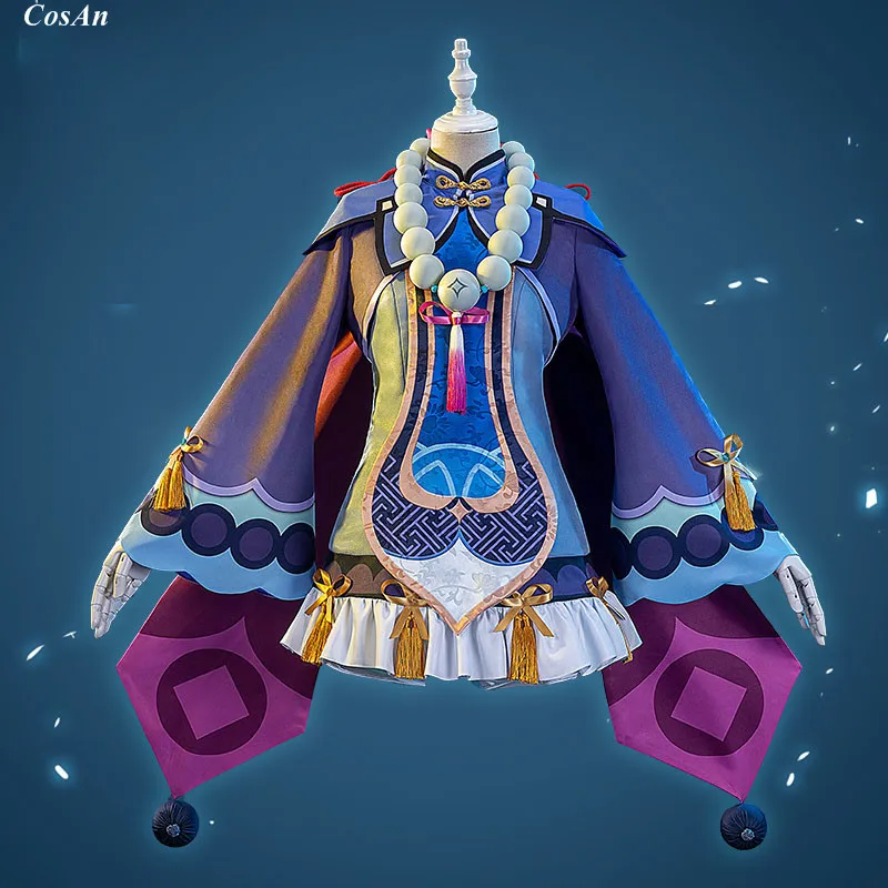 Новая игра Genshin воздействия Qiqi Косплей Костюм высокого качества зомби Униформа