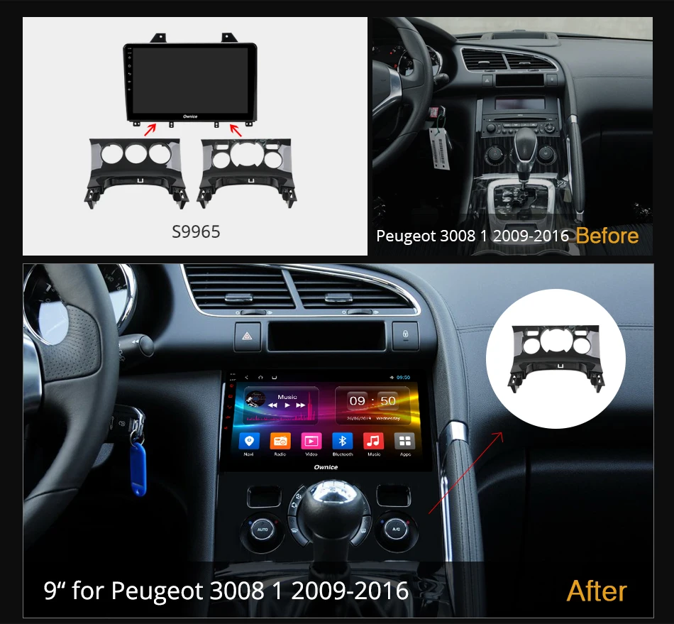 Ownice Android 10 0 Восьмиядерный автомобильный DVD мультимедийный плеер для Peugeot 3008 1 2009-2016