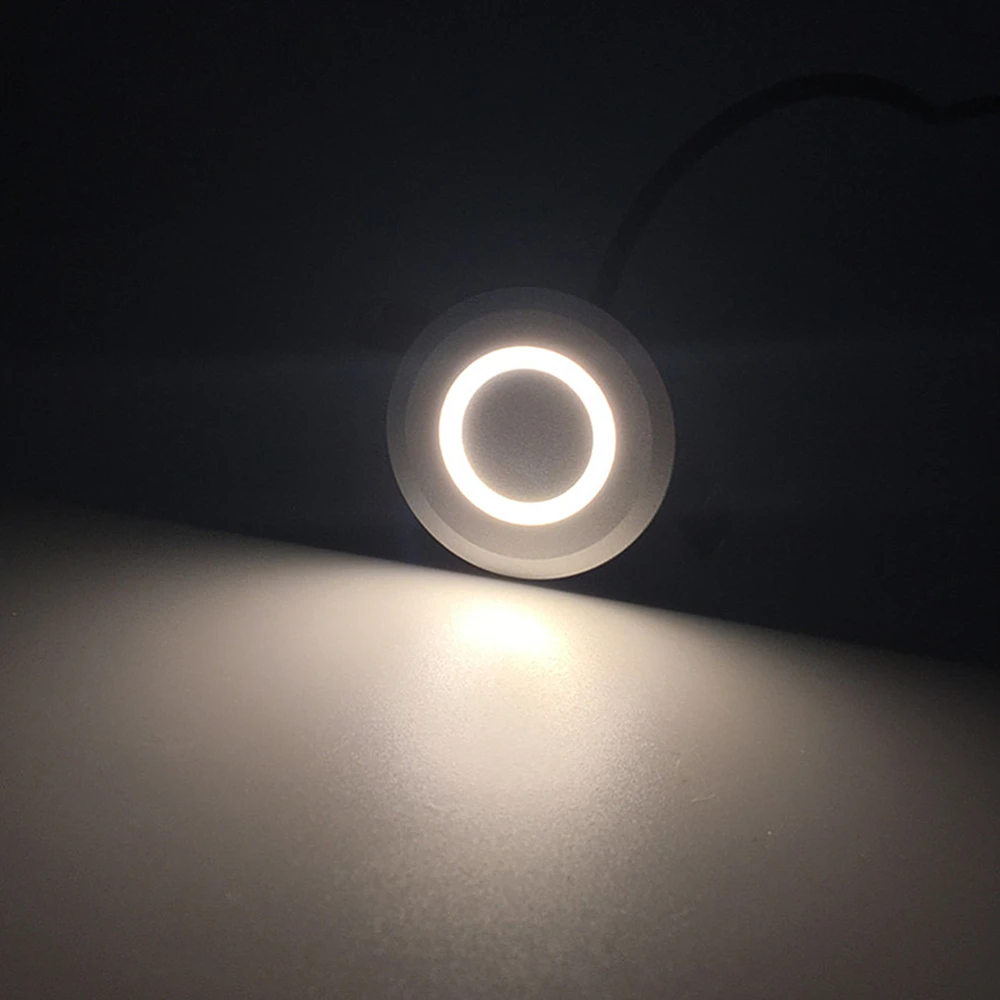 

1W IP67 Recessed Led Stairs Lights Waterproof Round Outdoor Lamp Step Pathway Underground Lamps Staircase Wall Lighting 12V 24V