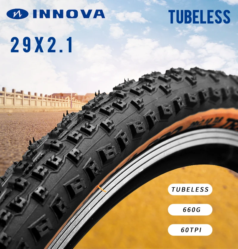 Бескамерные велосипедные покрышки INNOVA 29*2 1 mtb TLR 60TPI бескамерные готовые шины для