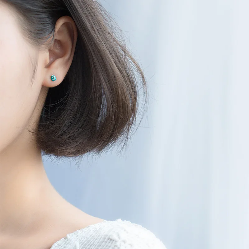 Женские серьги пусеты Trusta модные милые миниатюрные из 100% стерлингового серебра