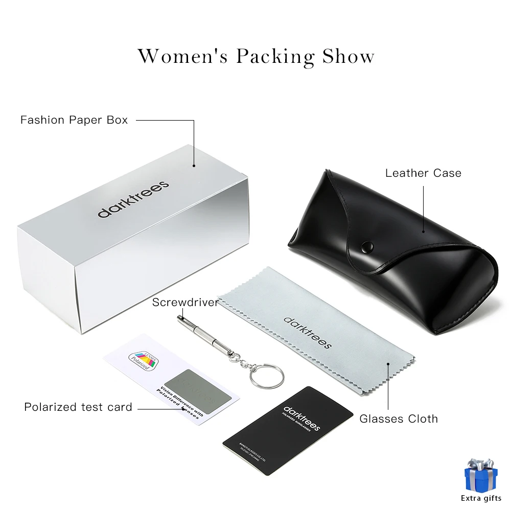 

darktrees Stylish Sunglasses Shades for Women, Polarized, 100% UV protection