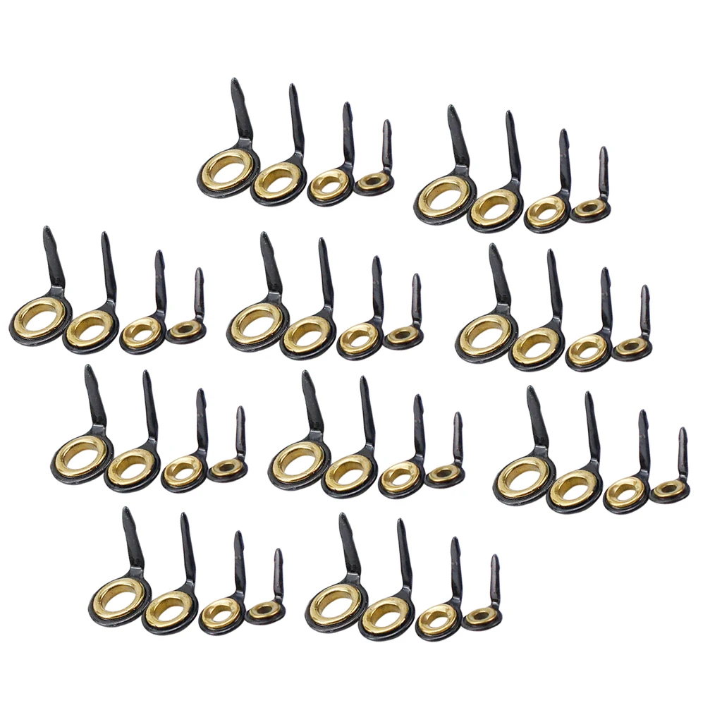 40 Piece Single Leg Fishing Rod Ring Eye Guide Rings Set Repair Kit Building Tools Accessories Pesca | Спорт и развлечения