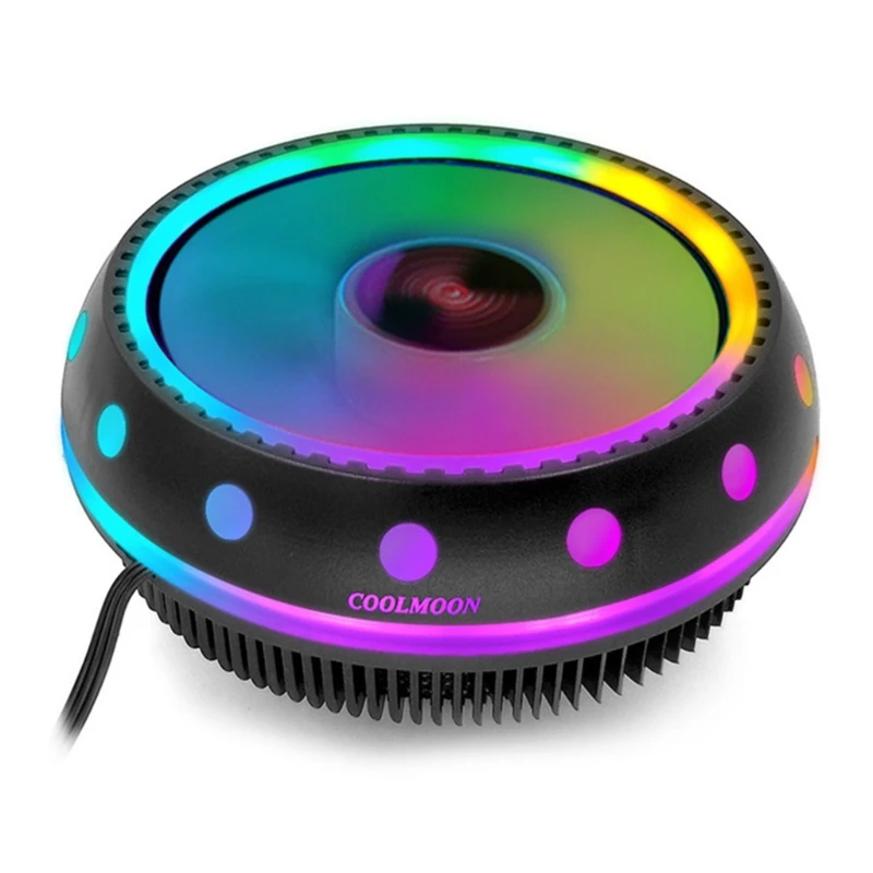 

Кулеры H7JF для ЦП, радиаторы, система с RGB-светодиодами, тихий выпуск, с высоким потоком воздуха, Регулируемый цвет