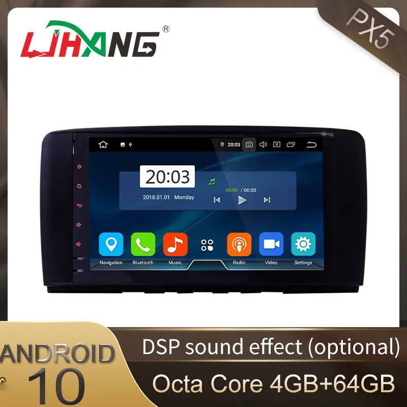 Автомобильный DVD плеер LJHANG 9 дюймов Android 10 для Mercedes Benz R Class W251 R280 R300 R320 R350 GPS Navi WIFI 2 Din