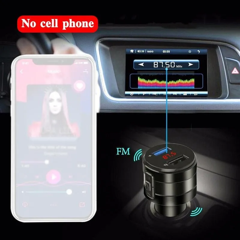 Автомобильный Fm-передатчик беспроводной Bluetooth V5.0 музыкальный проигрыватель