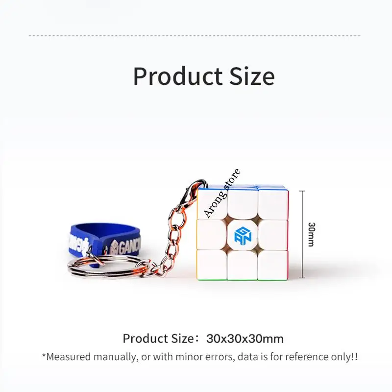 

GAN330 Keychain Cube 3x3x3 Mini 30mm Stickerless Speed Magic Cube Professional Twist Puzzle Educational Toy For Children Gift