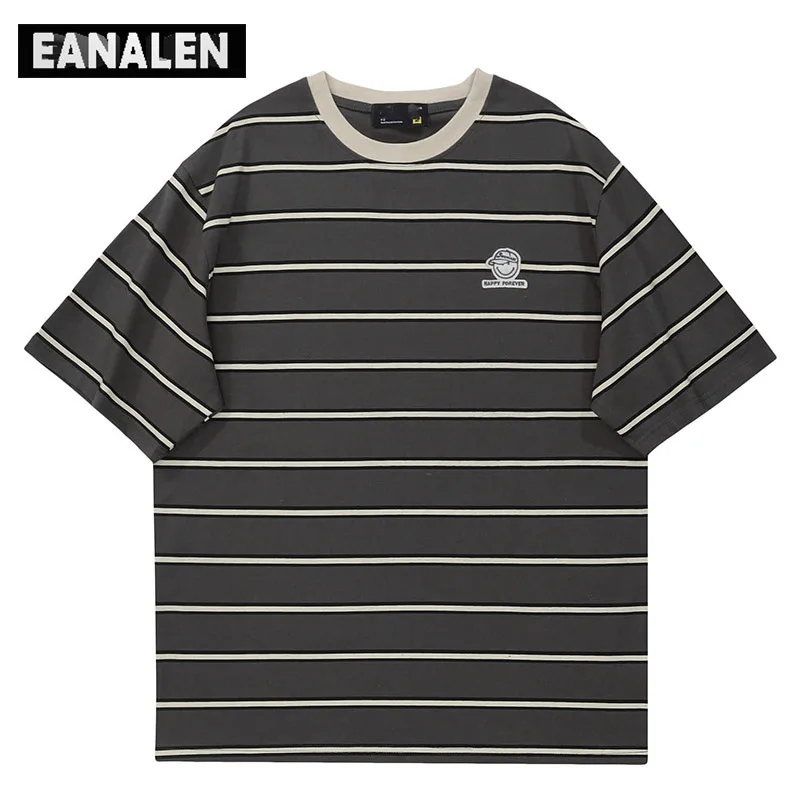 

Футболка Мужская/Женская в стиле ретро, модная повседневная рубашка оверсайз в Корейском стиле, с коротким рукавом, в стиле поп-музыка, в сти...