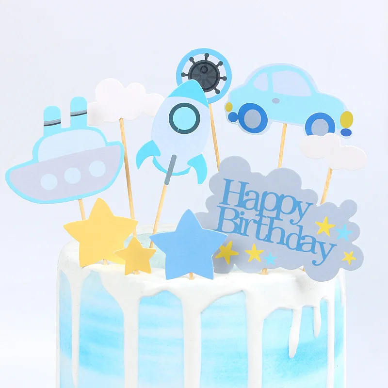 Летняя Вечеринка на день рождения милый подарок праздничный Топпер для торта