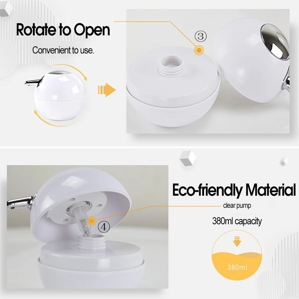380 мл Сферический дозатор мыла насос для душа бутылка шампуня контейнер