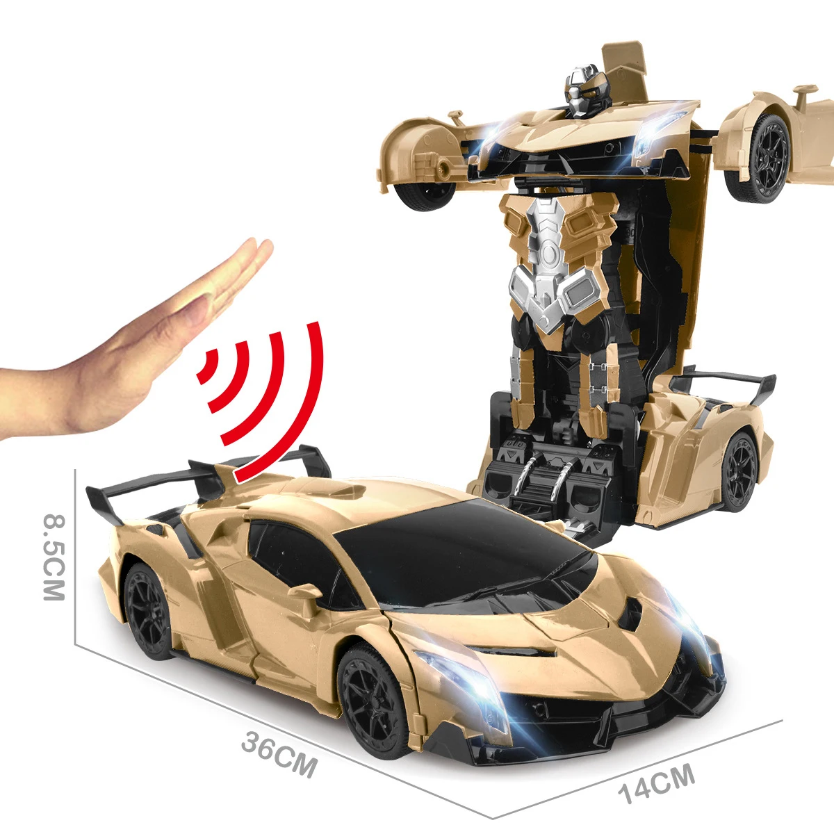 36 см 1:12 RC автомобиль робот 2 4 ГГц индукции преобразования боевые роботы для мультикоптера деформацию пульта