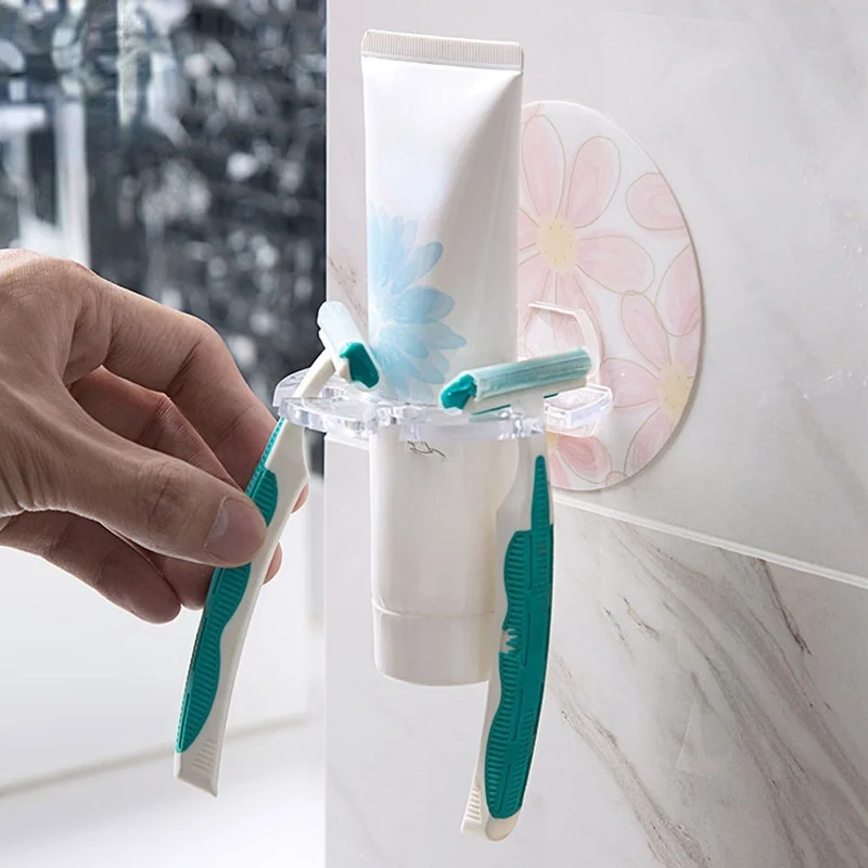 1PC Plastic Toothbrush Holder Toothpaste Storage Rack Razor Dispenser Bathroom Accessories Tool | Дом и сад