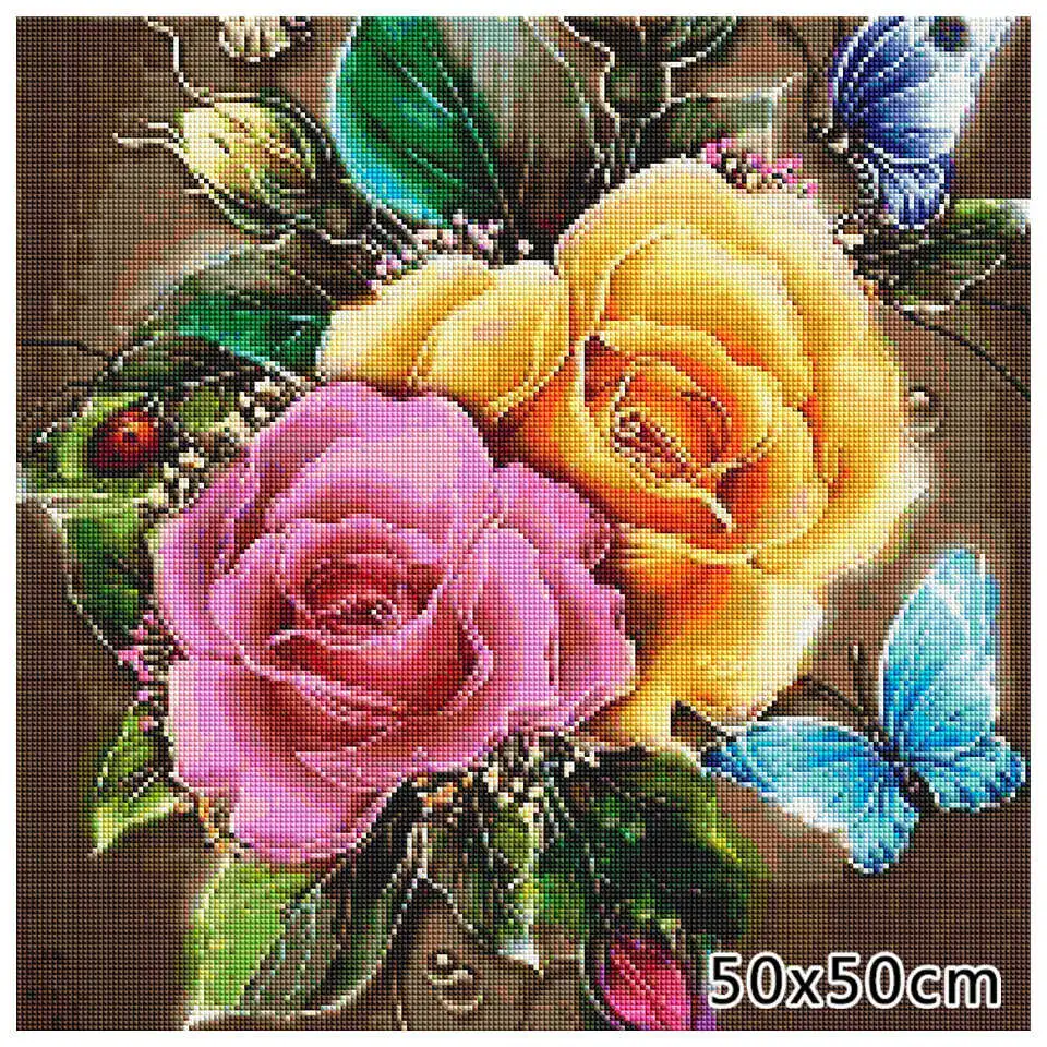 AZQSD алмазная мозаика Роза крестиком вышивка цветок рукоделие картина стразами