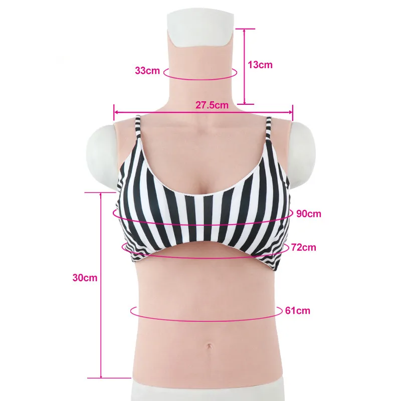 Искусственная силиконовая большая грудь D чашка поддельная для трансвеститов