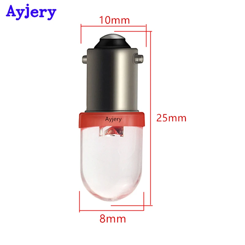 AYJERY! Супер яркие 100 шт. BA9S 1 SMD F8 Светодиодные лампы DC 12V W5W автомобильный купольный