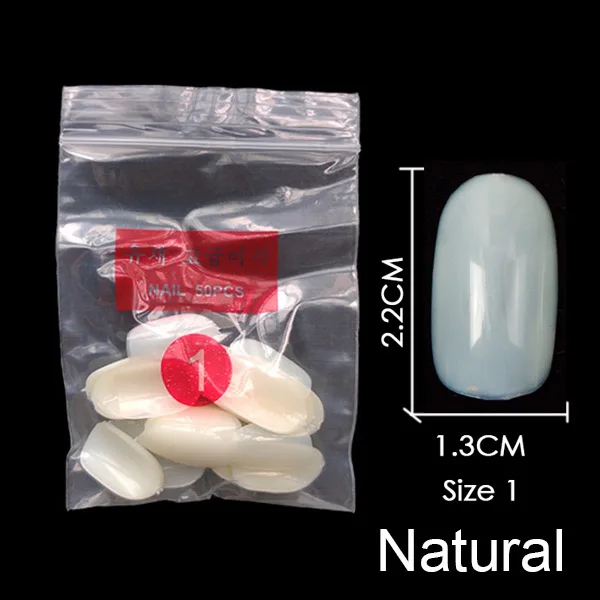 Natural-Size-1 Купите некоторые размеры s коротких круглых накладных гвоздей полный размер ногтей 0 1 2 3 4 5 6 7 8 доступны 3 цвета накладные ногти для ногтей DIY - Цвет: Natural-Size-1
