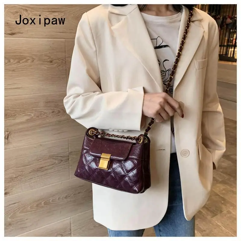 

Роскошная дизайнерская дамская сумочка из мягкой кожи, модный мессенджер на ремне, однотонная маленькая Дорожная сумка на цепочке