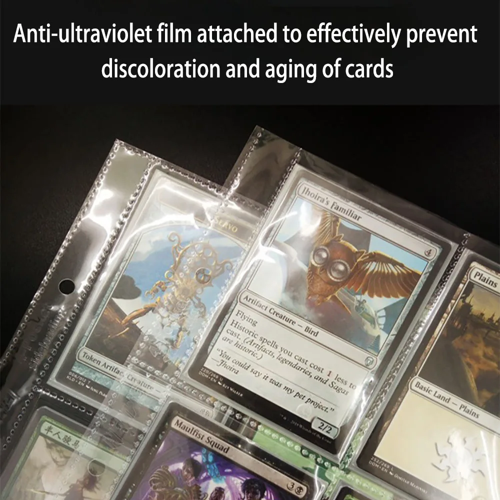 

50pcs 4 pockets clear card pages game cards holder for Pokemon MTG Magic Yu-Gi-Oh Cards protector photo pictures album page