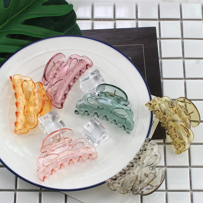 

Женские прозрачные заколки для волос, Детские аксессуары для волос для девочек, женские заколки-крабы, украшения для волос, головные уборы, ...