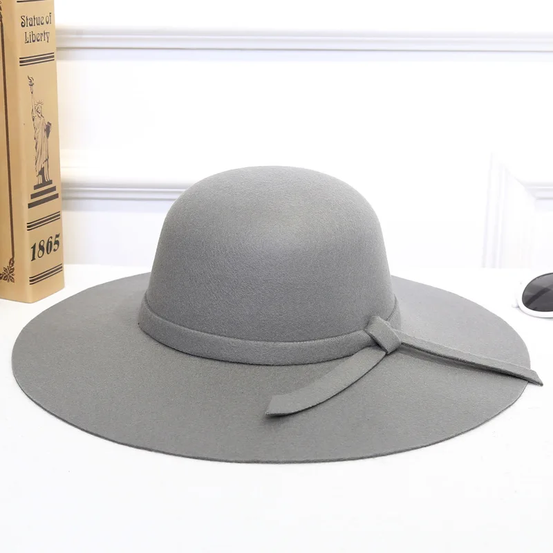 Women's Hat Cap Classic Retro Jazz Warm Ladies Fedora Bucket Cotton Sweet Caps Wide Brim Top Sun 2020 Fashion Trendy Vintage|Женские