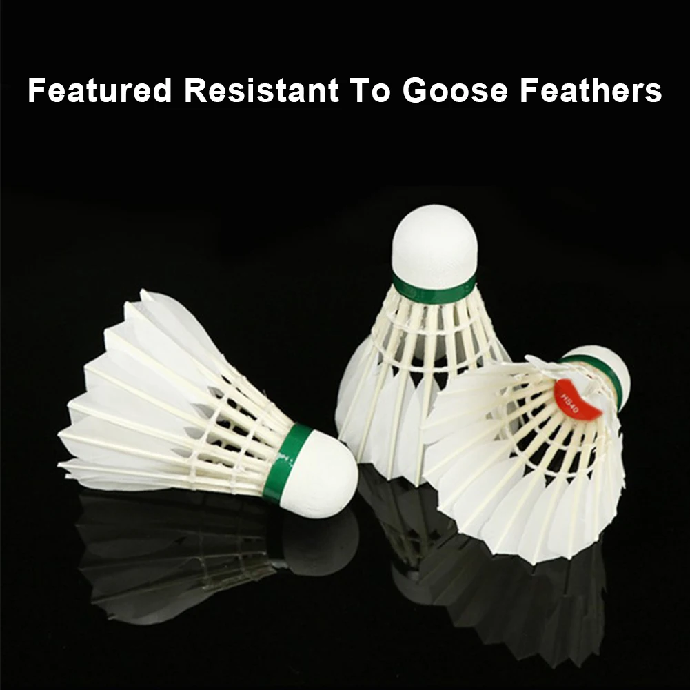

12Pcs/Set High Quality Badminton Shuttlecocks Goose Feather Badminton Balls Outdoor Sports Badminton Accessories Durable