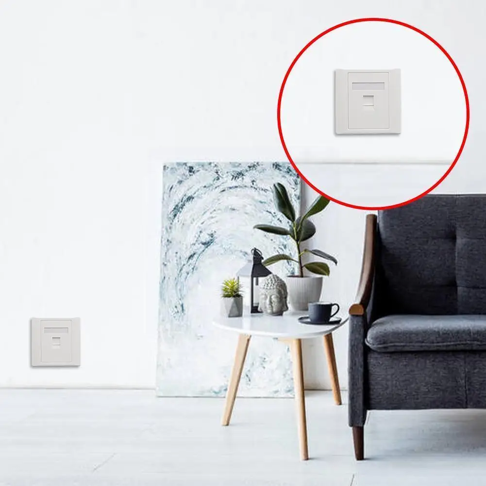 

Wall Panel Single Port Single Socket Network Ethernet Panel Socket RJ45 CAT5 Panel LAN Cat5e 86mm V4D1