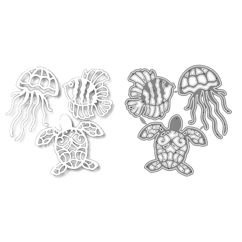 2020 новые металлические высечки и Скрапбукинг для изготовления бумаги Sea Friends