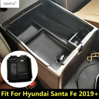 car armrest storage box central console organizer glove tray for hyundai santa fe 2019 2021 auto accessories interior kit