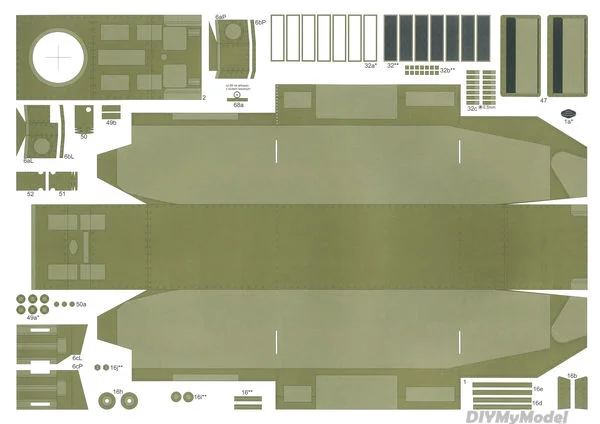 DIYMyModeI-tanque pesado franc&eacute;s FCM char 2C, KIT de modelo de papel artesanal, rompecabezas de juguete hecho a mano, regalo, accesorios de pel&iacute;cula-2