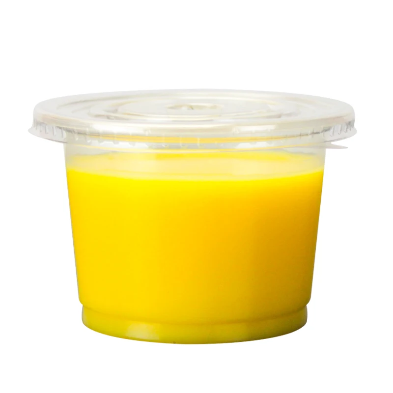 100 шт. одноразовые прозрачные пудинговые чашки с крышкой|Одноразовые чашки| |